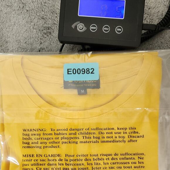 Bumble Shirt Mens M Yellow Crew Neck Short Sleeve Dating Match Casual Cotton - Picture 8 of 8